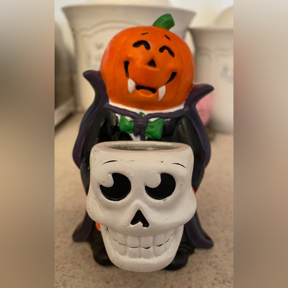 Vintage Jack-o’-lantern Candle Holder 1